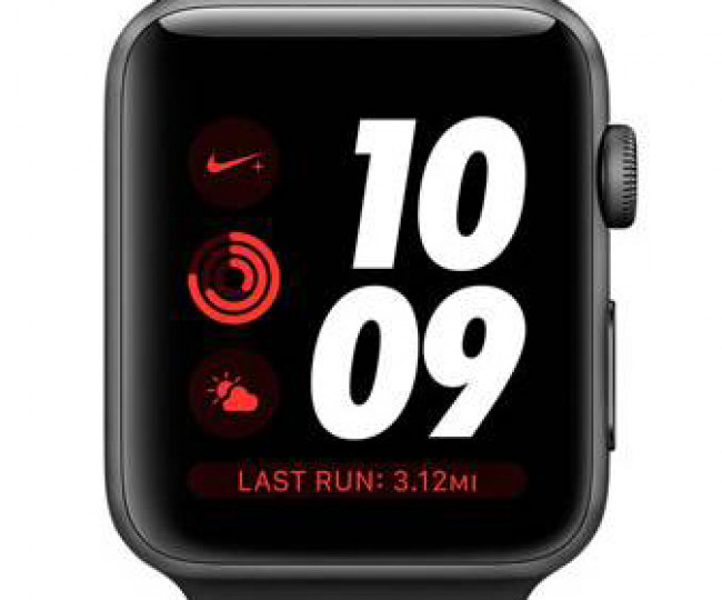 Apple Watch Series 3 Nike+ 42mm Space Alum Case with Black/Cool Gray Nike Sport Band (MQLD2) б/у